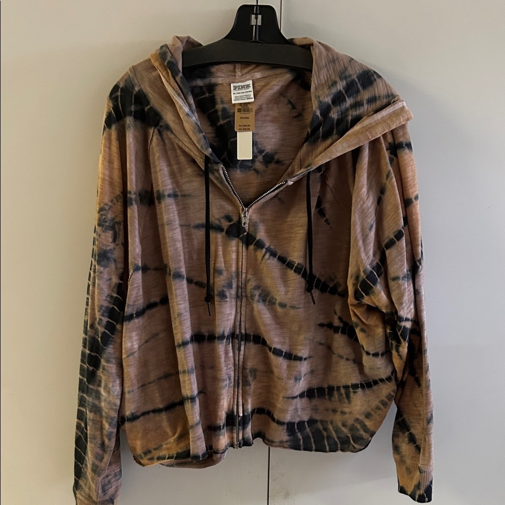 VS Pink Tie-Dye Zip-Up Hoodie Sz XXL